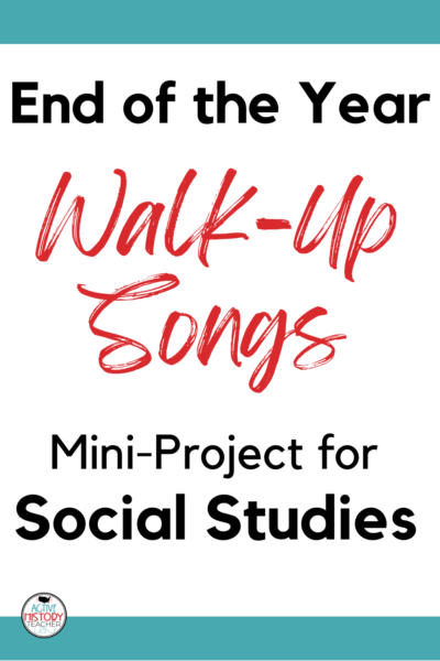 End of the year Walk-up Song Project