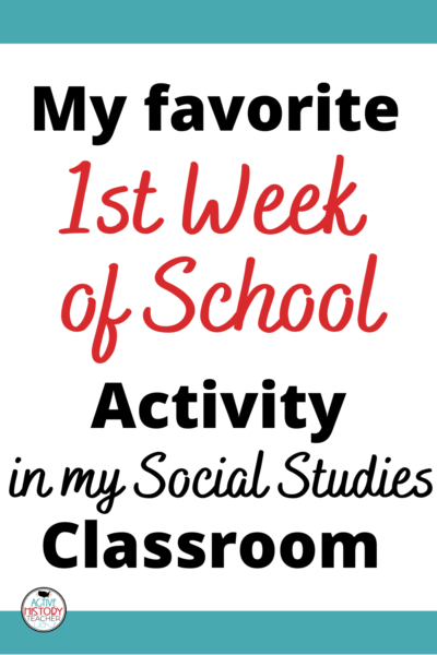 First Week of School Activity